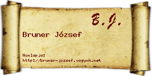 Bruner József névjegykártya