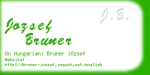 jozsef bruner business card